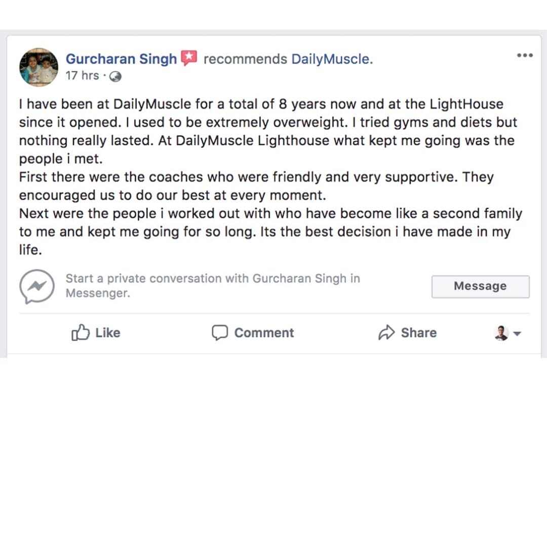 DailyMuscle LightHouse testimonial 4